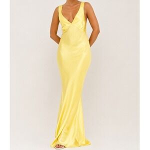 NEW Rumored Yellow Sunset Strip Maxi Dress Size Small